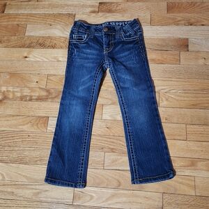 Girl's studded denim jeans